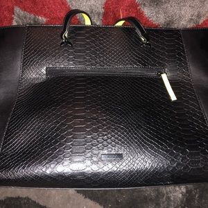 Aldo black/neon yellow purse